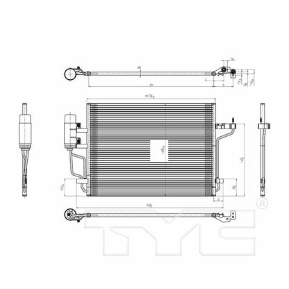 TYC A/C Condenser 4115