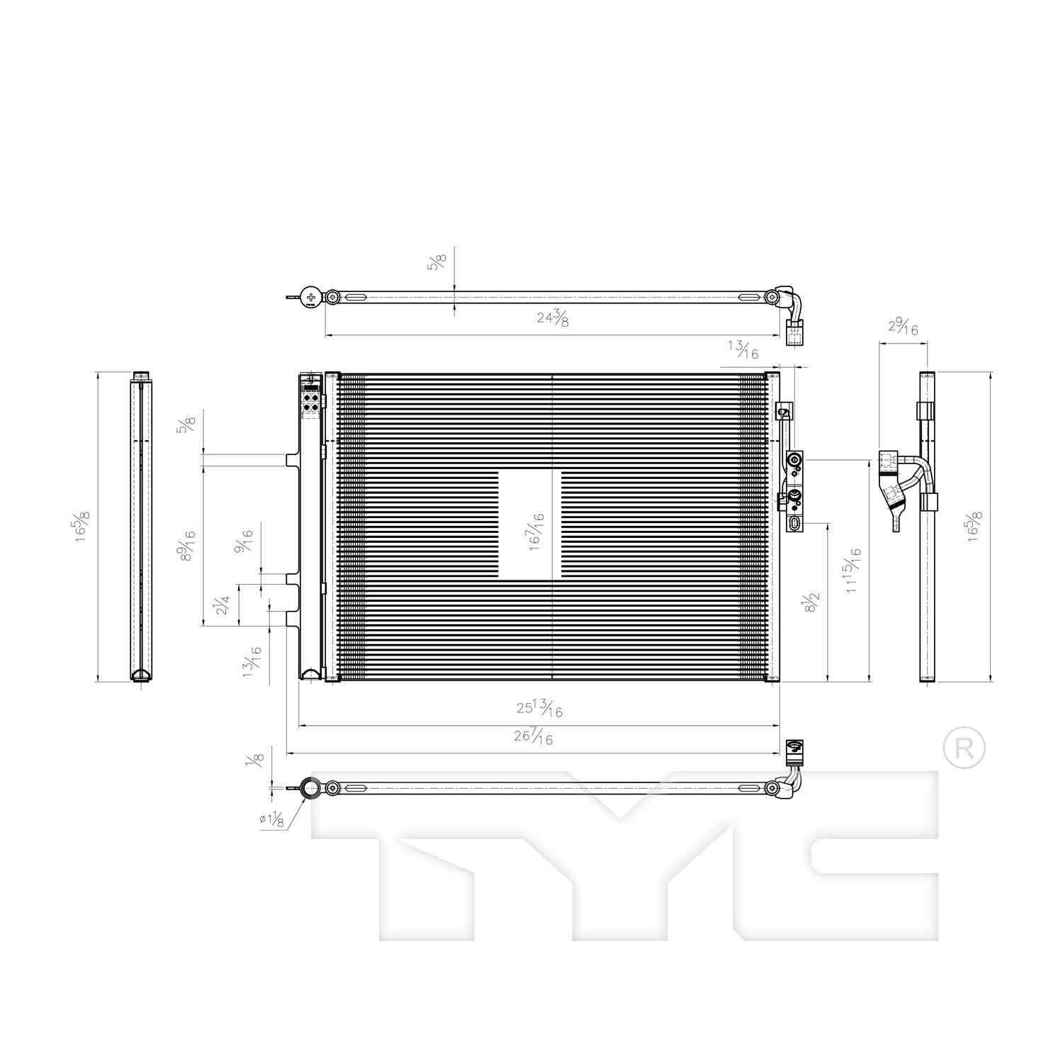 TYC A/C Condenser 4120