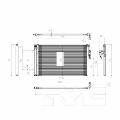 TYC A/C Condenser 4127