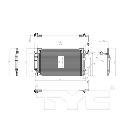 TYC A/C Condenser 4128