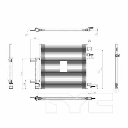 TYC A/C Condenser 4184