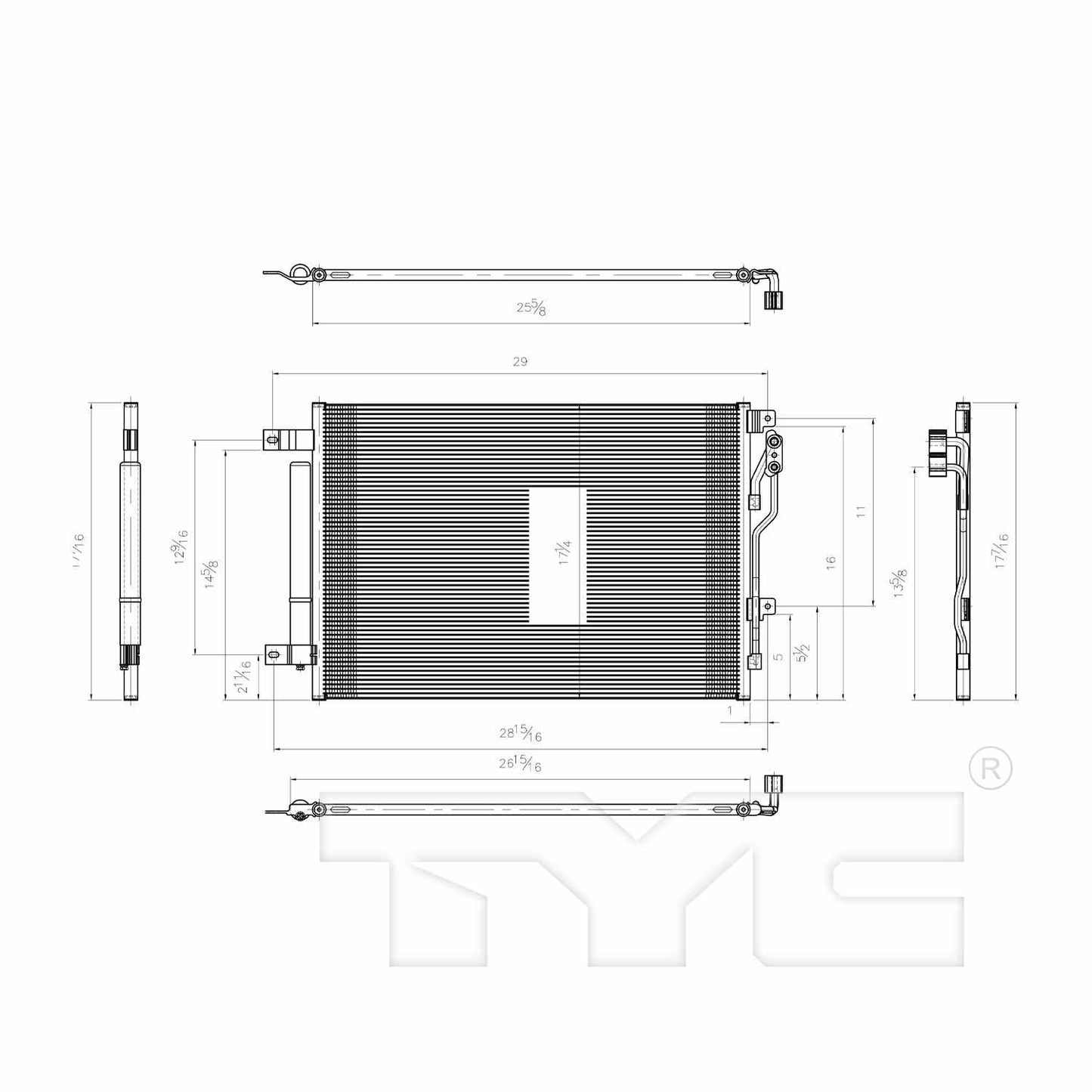 TYC A/C Condenser 4192