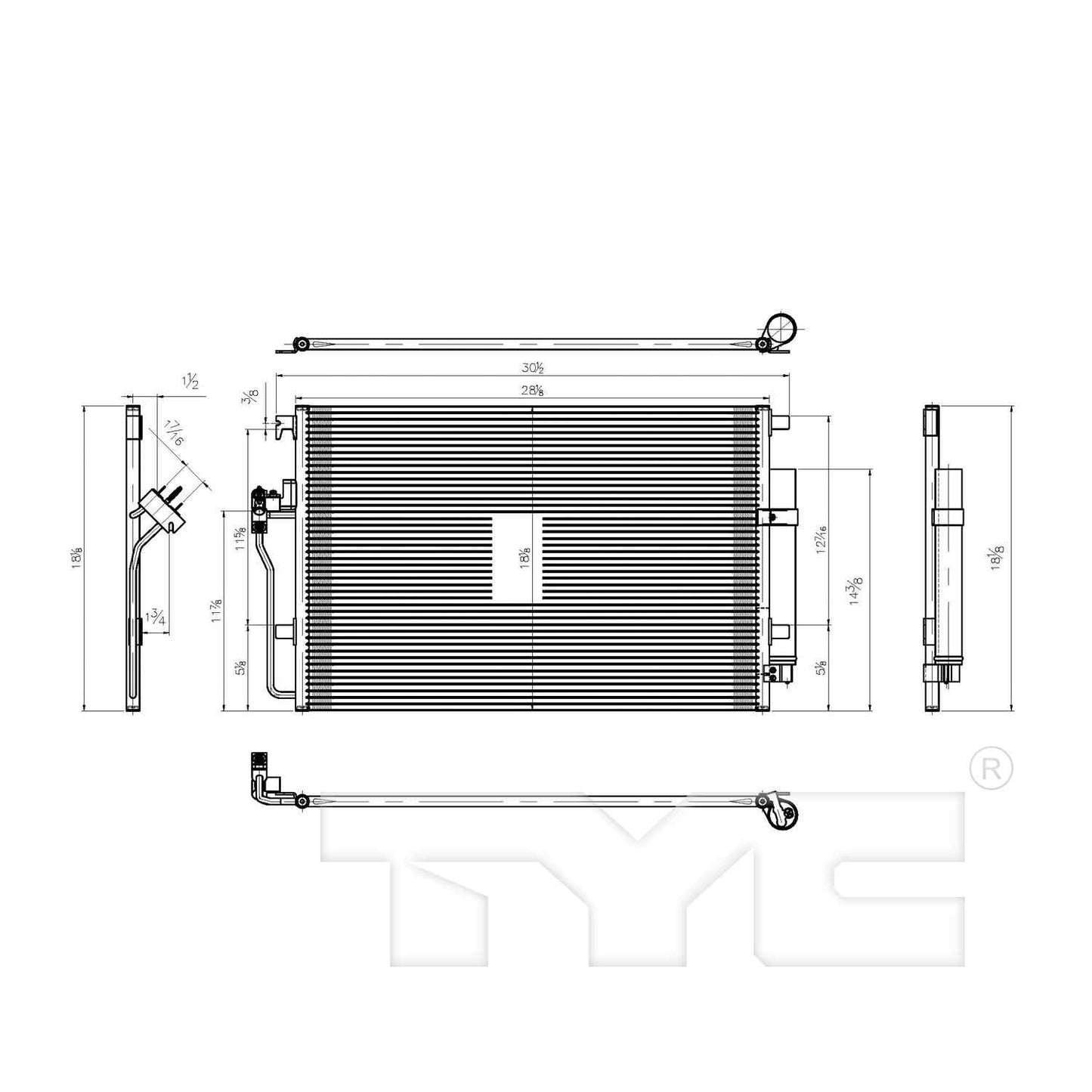TYC A/C Condenser 4240
