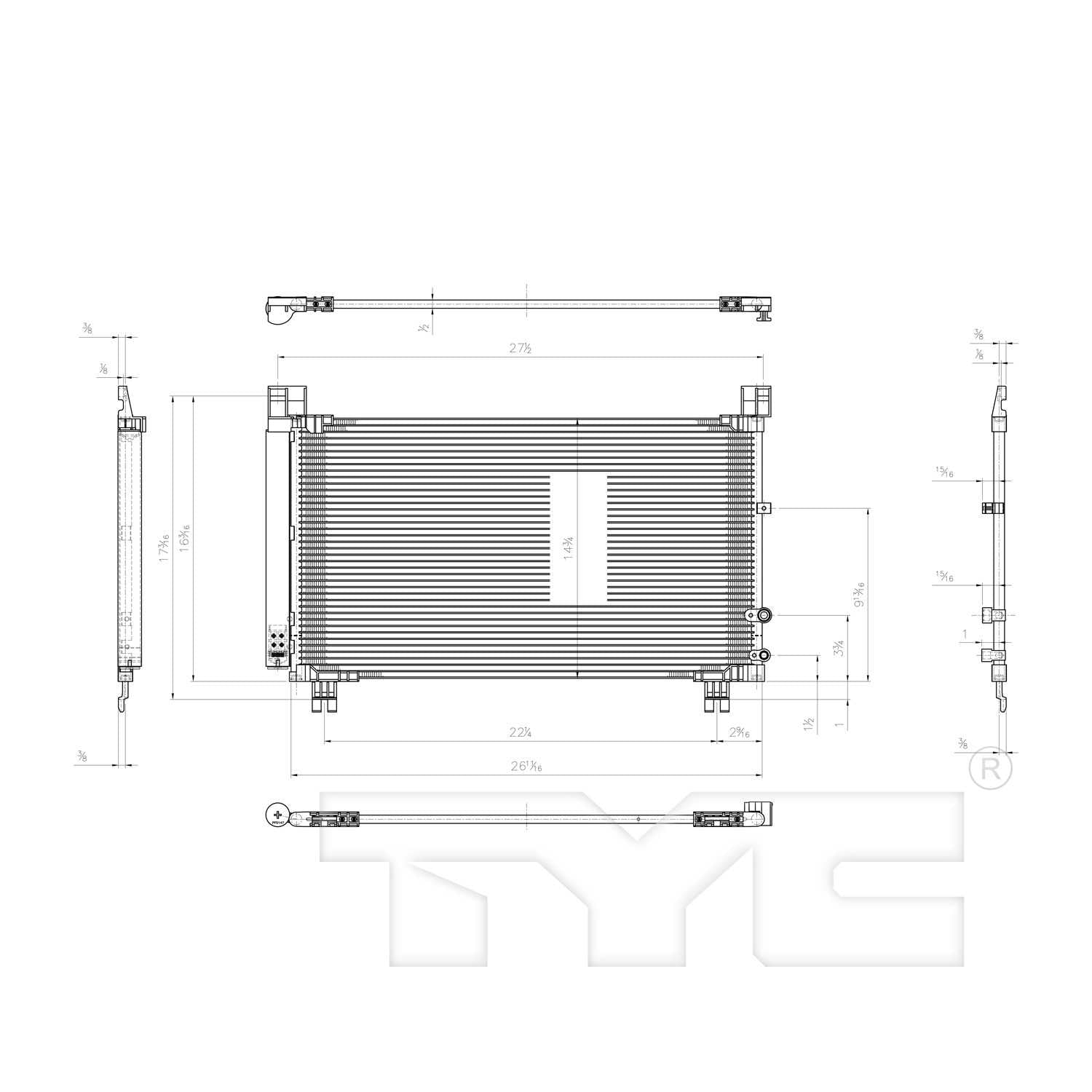 TYC A/C Condenser 4254