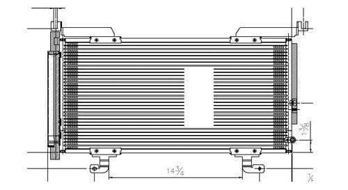 TYC A/C Condenser 4454