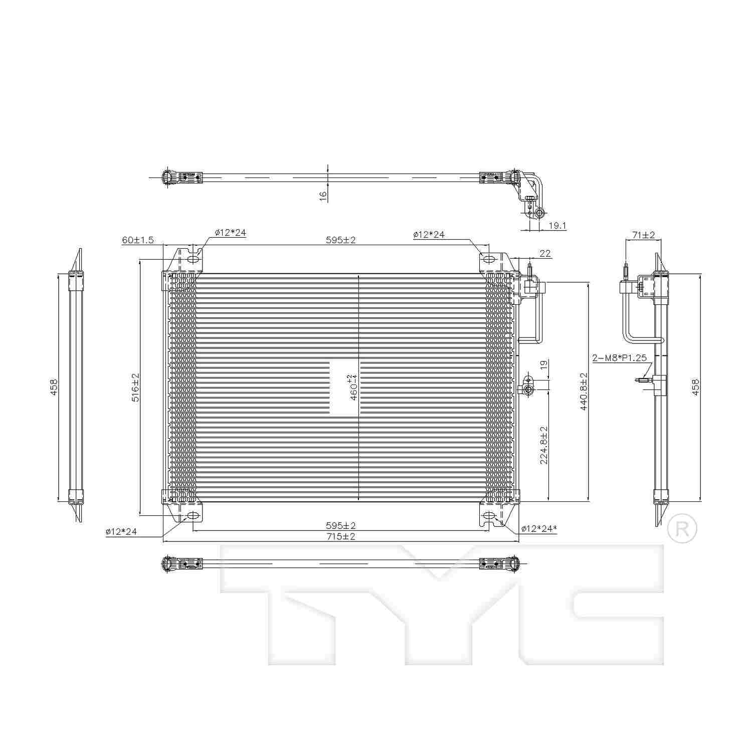 TYC A/C Condenser 4719