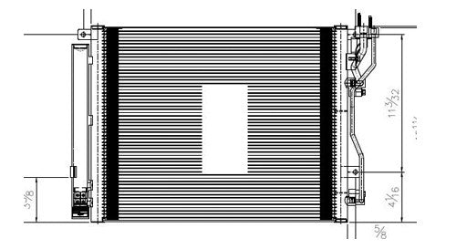 TYC A/C Condenser  top view frsport 4740
