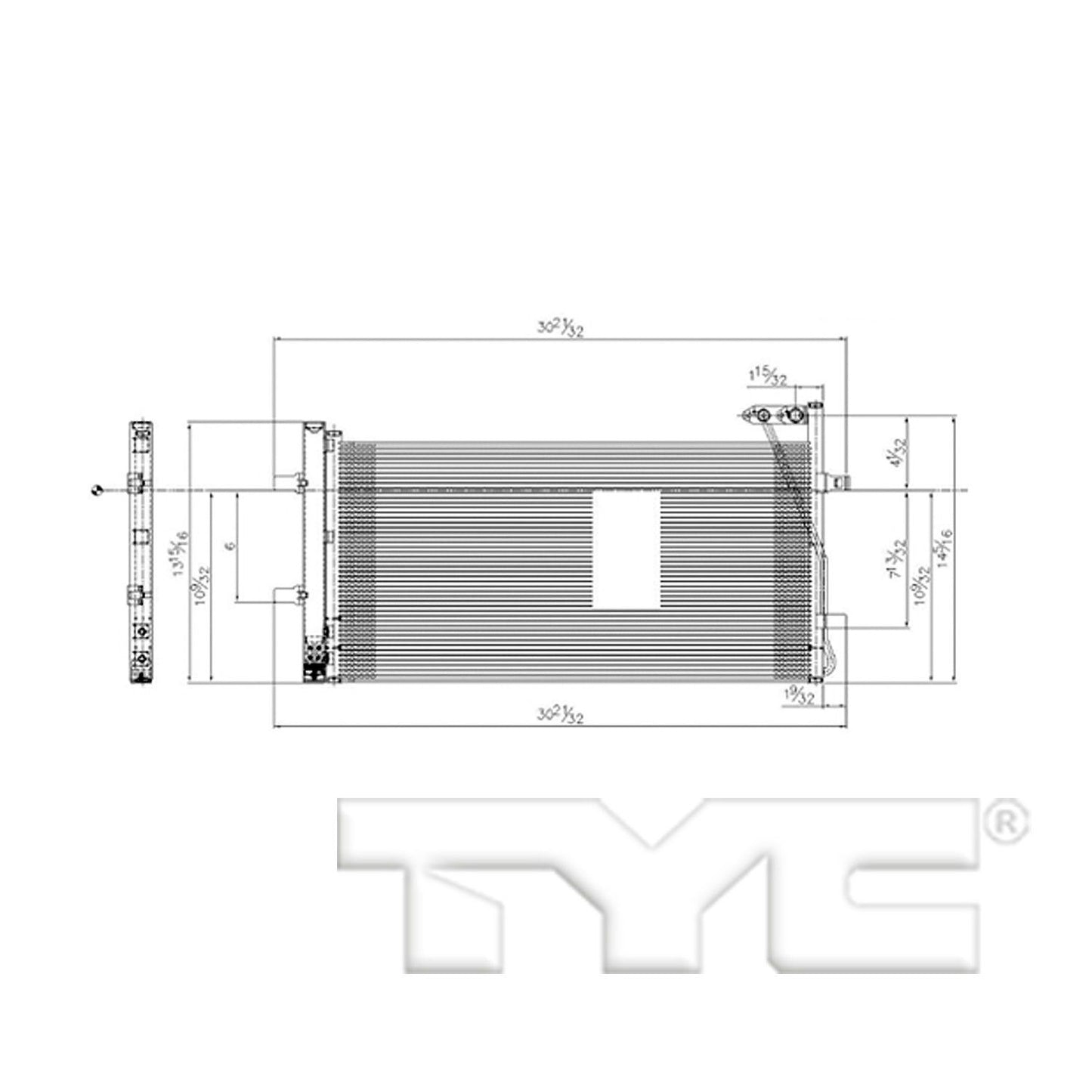 TYC A/C Condenser 4918