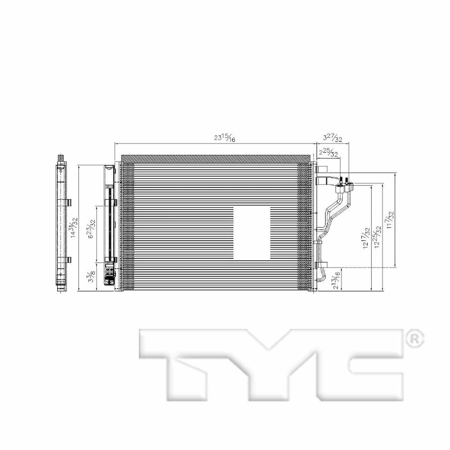 TYC A/C Condenser 4959