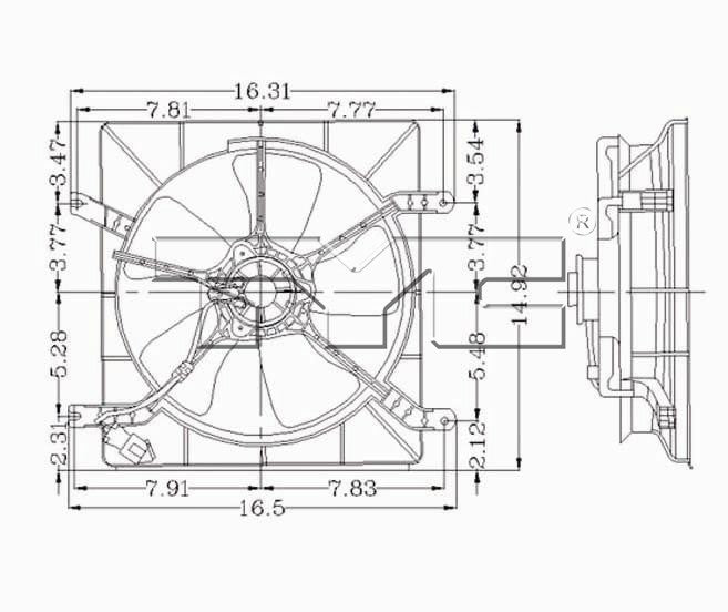 TYC Engine Cooling Fan Assembly 600050