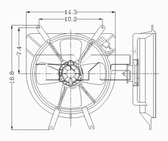 TYC Engine Cooling Fan Assembly