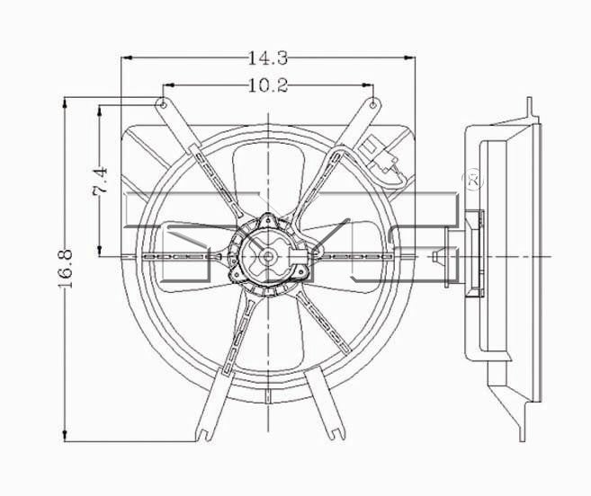 TYC Engine Cooling Fan Assembly