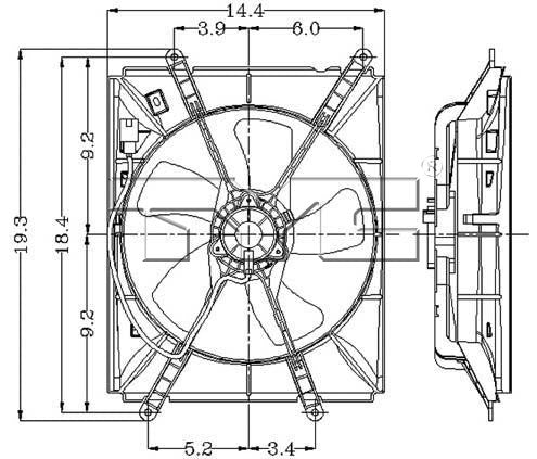 TYC Engine Cooling Fan Assembly