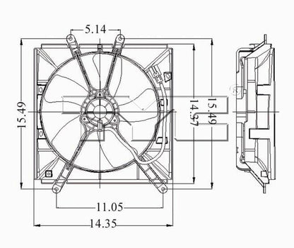 TYC Engine Cooling Fan Assembly 600150