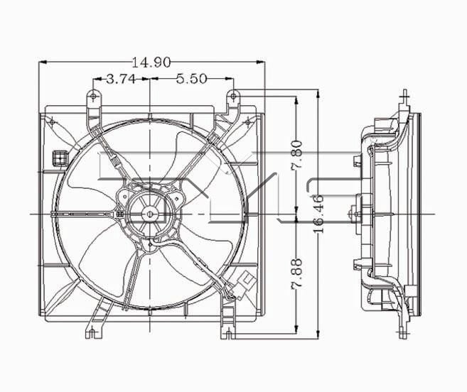 TYC Engine Cooling Fan Assembly