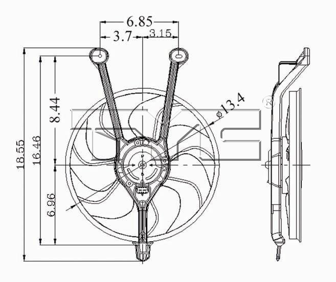 TYC Engine Cooling Fan Assembly 600230