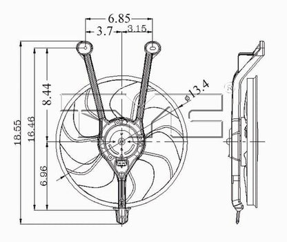 TYC Engine Cooling Fan Assembly 600230