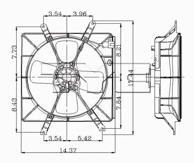 TYC Engine Cooling Fan Assembly