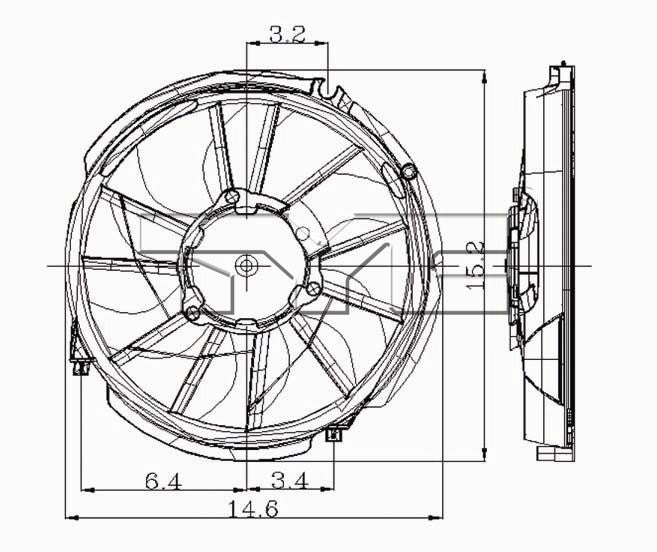 TYC Engine Cooling Fan Assembly 600310
