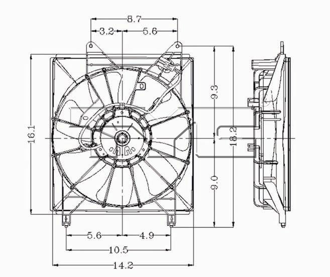 TYC Engine Cooling Fan Assembly 600370
