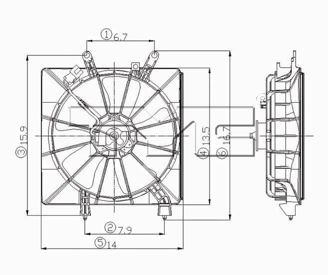 TYC Engine Cooling Fan Assembly