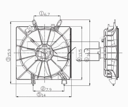 TYC Engine Cooling Fan Assembly