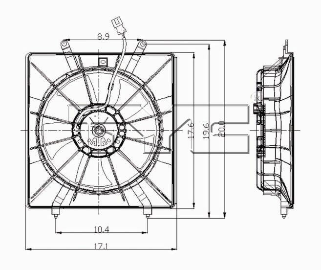 TYC Engine Cooling Fan Assembly