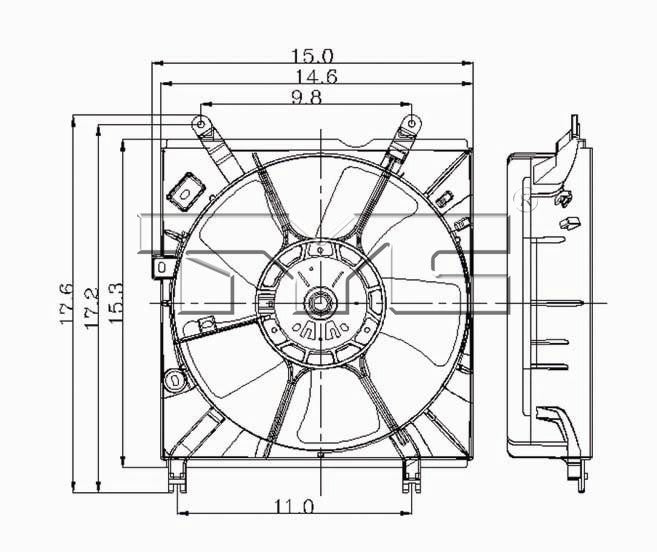 TYC Engine Cooling Fan Assembly