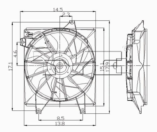 TYC Engine Cooling Fan Assembly 600480