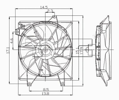 TYC Engine Cooling Fan Assembly 600480
