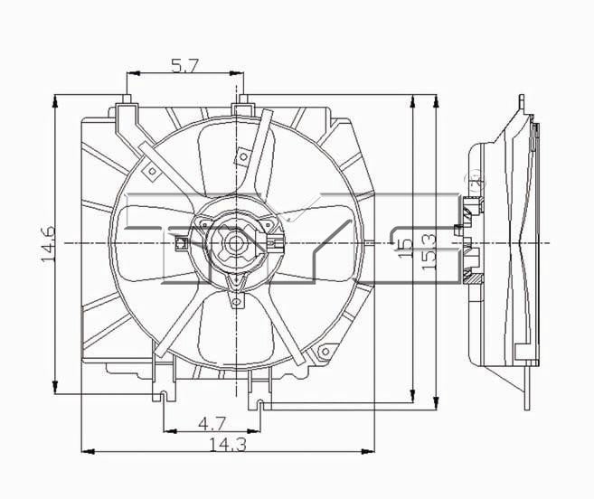TYC Engine Cooling Fan Assembly 600490
