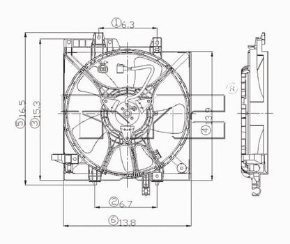 TYC Engine Cooling Fan 600540 image 2