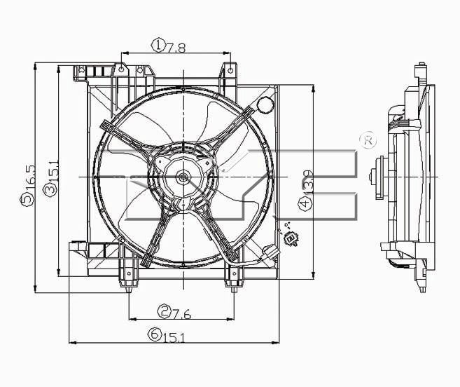 TYC Engine Cooling Fan Assembly 600550