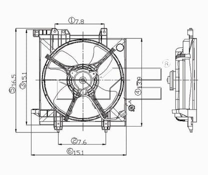 TYC Engine Cooling Fan Assembly 600550