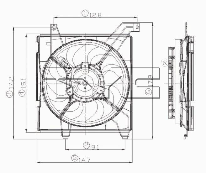 TYC Engine Cooling Fan Assembly 600580