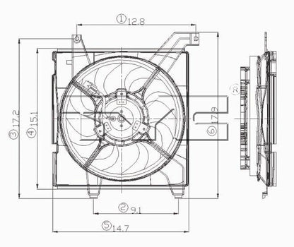 TYC Engine Cooling Fan Assembly 600580