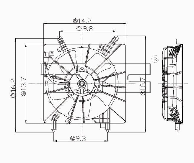TYC Engine Cooling Fan Assembly