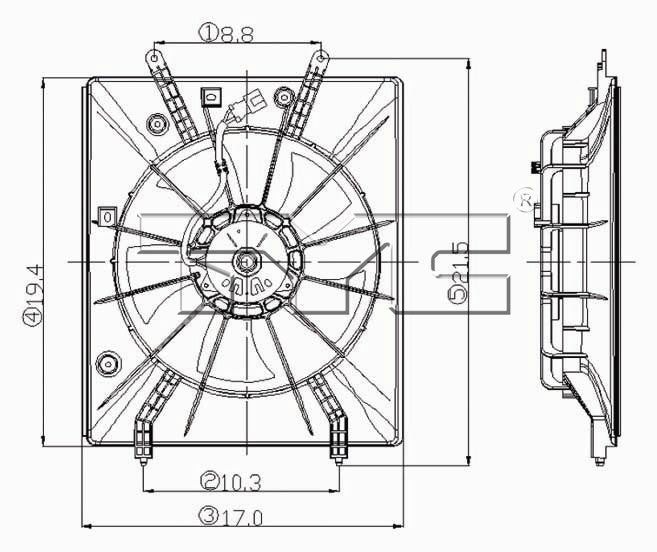 TYC Engine Cooling Fan Assembly