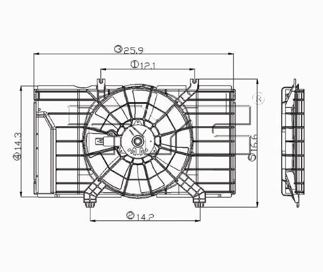 TYC Engine Cooling Fan Assembly 600630
