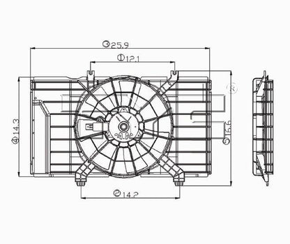 TYC Engine Cooling Fan Assembly 600630