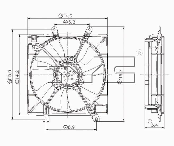 TYC Engine Cooling Fan Assembly 600660