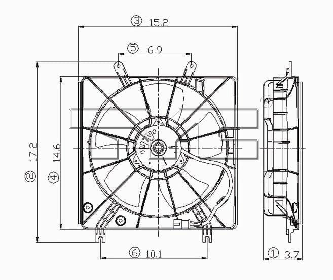TYC Engine Cooling Fan Assembly