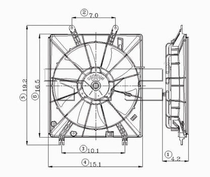TYC Engine Cooling Fan Assembly