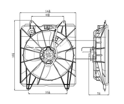 TYC Engine Cooling Fan Assembly