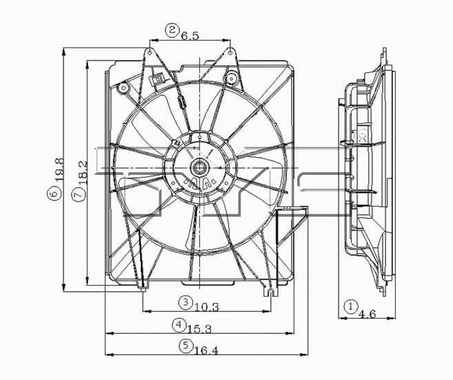 TYC Engine Cooling Fan Assembly