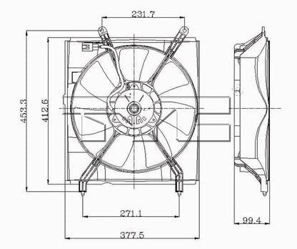 TYC Engine Cooling Fan Assembly 600870