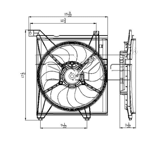 TYC Engine Cooling Fan Assembly 600890