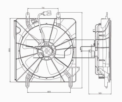 TYC Engine Cooling Fan Assembly