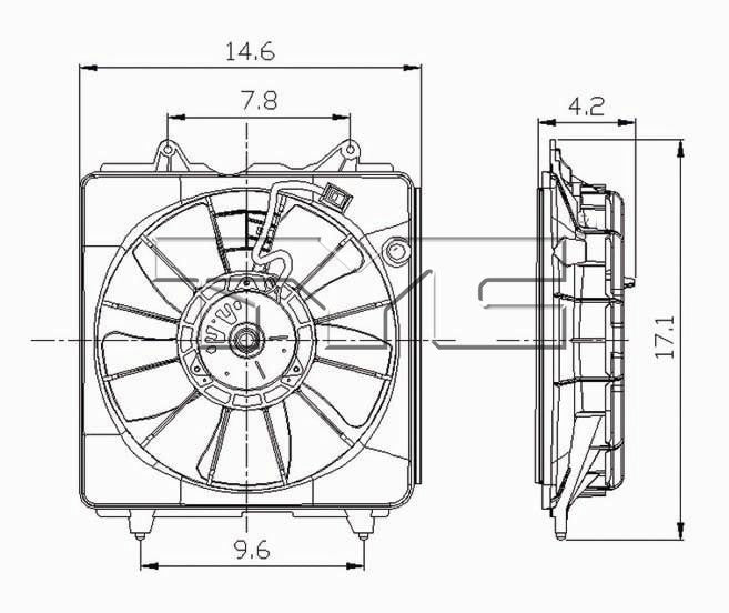 TYC Engine Cooling Fan Assembly