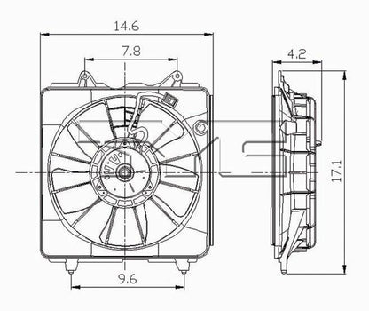 TYC Engine Cooling Fan Assembly